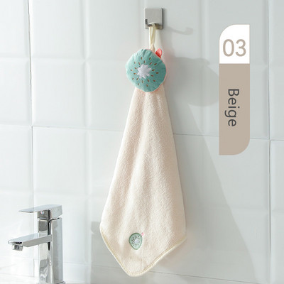 Coral Velvet Fructe drăguțe 35*52cm Prosoape moi de mână Prosoape absorbante pentru vase agățate Bucătărie Baie Ștergeți Accesorii pentru cârpă de curățare