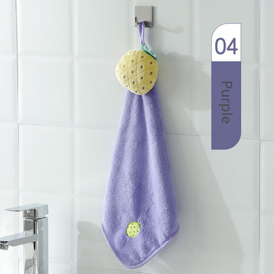 Coral Velvet Fructe drăguțe 35*52cm Prosoape moi de mână Prosoape absorbante pentru vase agățate Bucătărie Baie Ștergeți Accesorii pentru cârpă de curățare