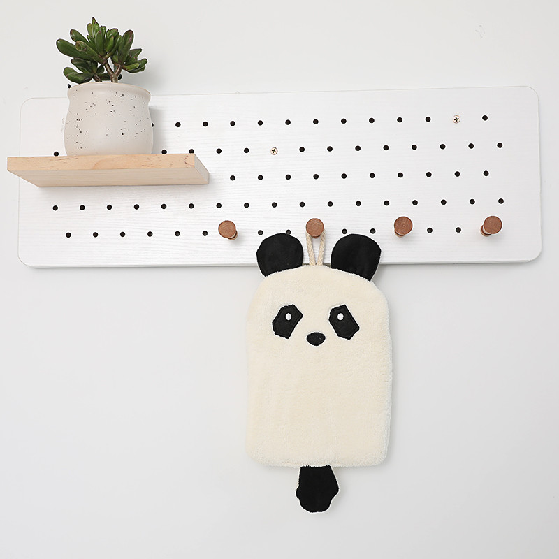 1 paket super upijajućeg visećeg ručnika s vezom za pande Kućni dekor dvostruke namjene Ručnik za ruke od koraljnog runa Kupaonski pribor