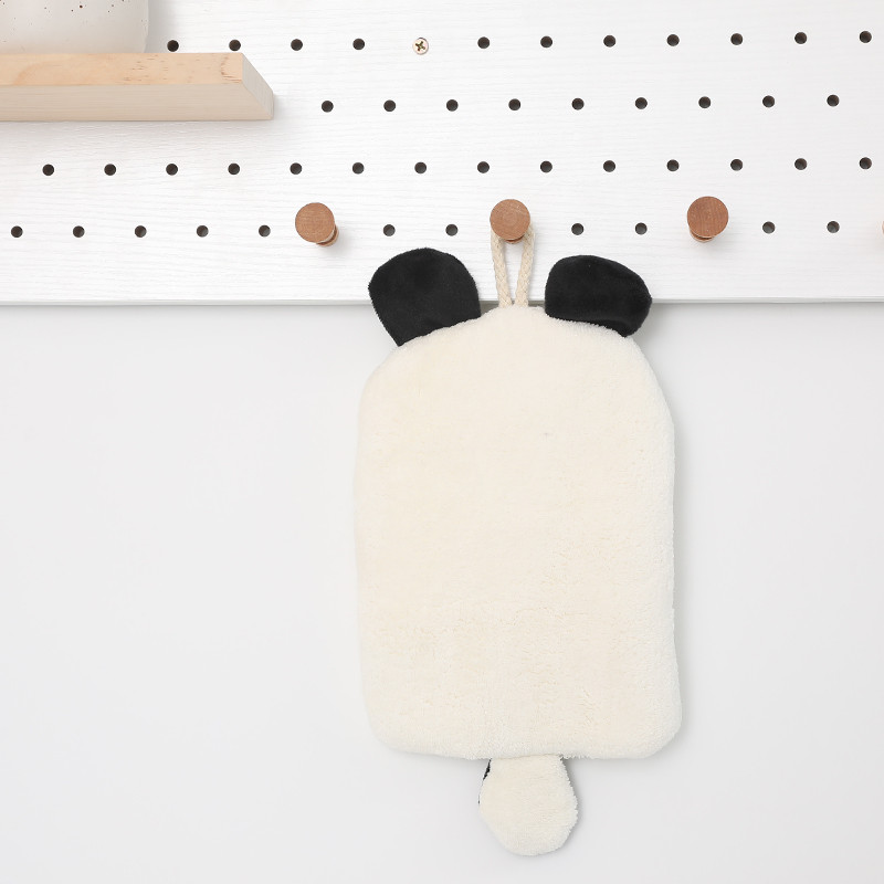 1 paket super upijajućeg visećeg ručnika s vezom za pande Kućni dekor dvostruke namjene Ručnik za ruke od koraljnog runa Kupaonski pribor