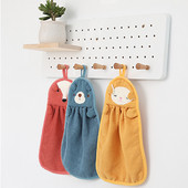 Įvairūs sugeriantys rankšluosčiai Mielas siuvinėtas pakabinamas rankšluostis, odai nekenksmingas minkštas koralinis aksominis rankšluostis kūdikiui virtuvės vonios kambarys