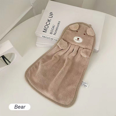 Įvairūs sugeriantys rankšluosčiai Mielas siuvinėtas pakabinamas rankšluostis, odai nekenksmingas minkštas koralinis aksominis rankšluostis kūdikiui virtuvės vonios kambarys