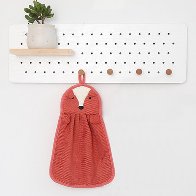 Įvairūs sugeriantys rankšluosčiai Mielas siuvinėtas pakabinamas rankšluostis, odai nekenksmingas minkštas koralinis aksominis rankšluostis kūdikiui virtuvės vonios kambarys