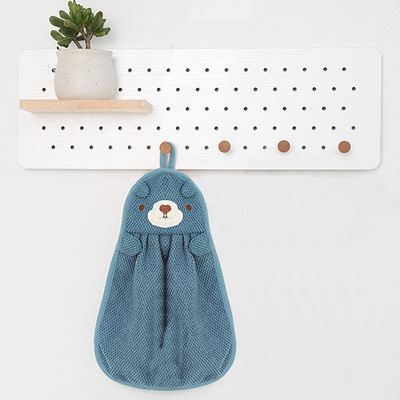 Įvairūs sugeriantys rankšluosčiai Mielas siuvinėtas pakabinamas rankšluostis, odai nekenksmingas minkštas koralinis aksominis rankšluostis kūdikiui virtuvės vonios kambarys