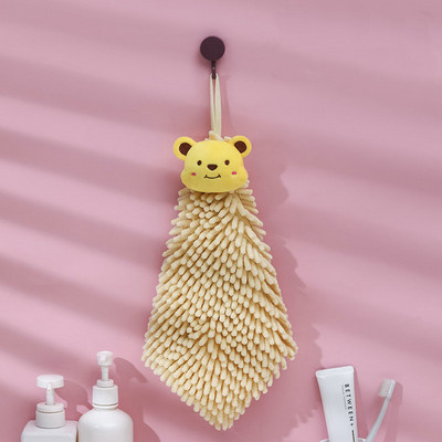 Prosop de mână din microfibră cu animale din desene animate pentru bucătărie, baie, șervețele de curățare agățate din chenilă de înaltă calitate, prosoape confortabile la atingere