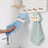 Animacinis filmas pingvinas gyvūnas mielas sugeriantis koralinis aksominis rankšluostis virtuvės vonios rankšluostis vaikams pakabinamas rankšluostis Bt21