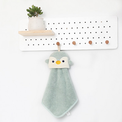 Animacinis filmas pingvinas gyvūnas mielas sugeriantis koralinis aksominis rankšluostis virtuvės vonios rankšluostis vaikams pakabinamas rankšluostis Bt21