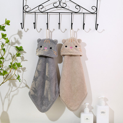 Animacinis filmas pingvinas gyvūnas mielas sugeriantis koralinis aksominis rankšluostis virtuvės vonios rankšluostis vaikams pakabinamas rankšluostis Bt21