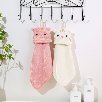 Animacinis filmas pingvinas gyvūnas mielas sugeriantis koralinis aksominis rankšluostis virtuvės vonios rankšluostis vaikams pakabinamas rankšluostis Bt21