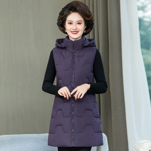 Vesta de dama cu gluga si fermoar