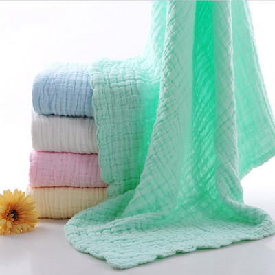 6-слойно одеяло за повиване Бебешки одеяла Покривало за новородено органично спално бельо Завивка Бяла едноцветна бебешка кърпа за баня