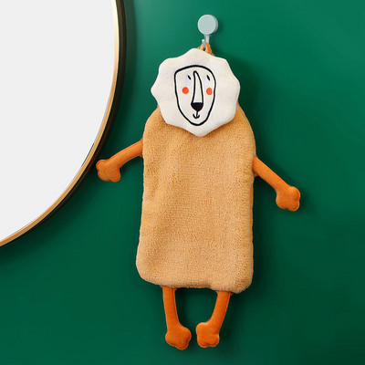 Cartoon Životinjski stil Ručnik za ruke Deblji Koralj Baršun Medvjed Lav Slon Lisica Dječji frotirni ručnici Kuhinjski pribor za kupaonicu