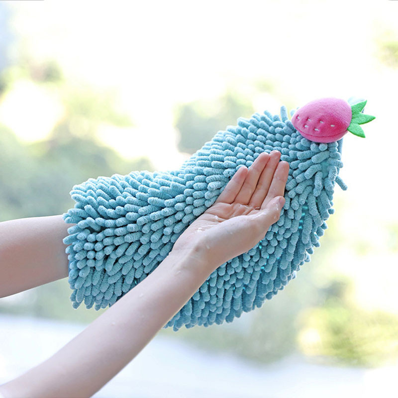 Prosop de mână moale din chenille, cu desene animate, cu fructe, absorbant, șervețele pentru copii, pentru acasă, bucătărie, baie, prosoape de brodat