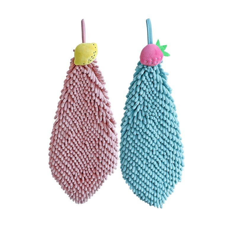 Prosop de mână moale din chenille, cu desene animate, cu fructe, absorbant, șervețele pentru copii, pentru acasă, bucătărie, baie, prosoape de brodat