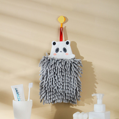 Animacinių filmų gyvūnų šenilinis rankšluostis Mielas Tiger Rabbit Panda Vaikų odai nekenksmingas sugeriantis pliušinis audinys namams, tvirtinamas prie sienos