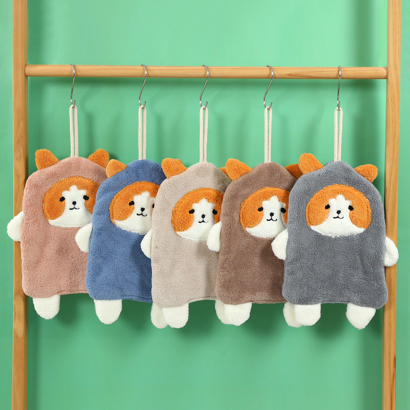 Animacinio filmo šuniuko šluostės rankšluostis, sugeriantis kabantis prausiklis, minkštas rankų rankšluostis, nosinaitė, nuvalyti švariu audiniu, pakabinamas maudymosi rankšluostis, dovana