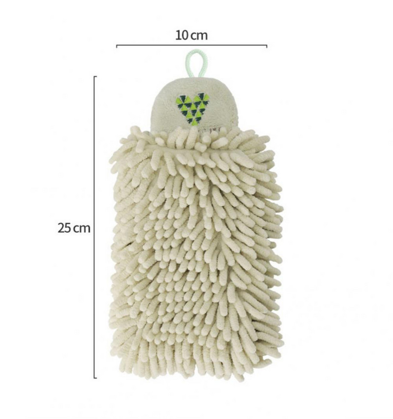 Nešiojami minkšti šeniliniai rankšluosčiai greitai džiūstantys minkšti, sugeriantys mikropluošto rankšluosčiai su pakabinamomis kilpomis Virtuvės vonios reikmenys