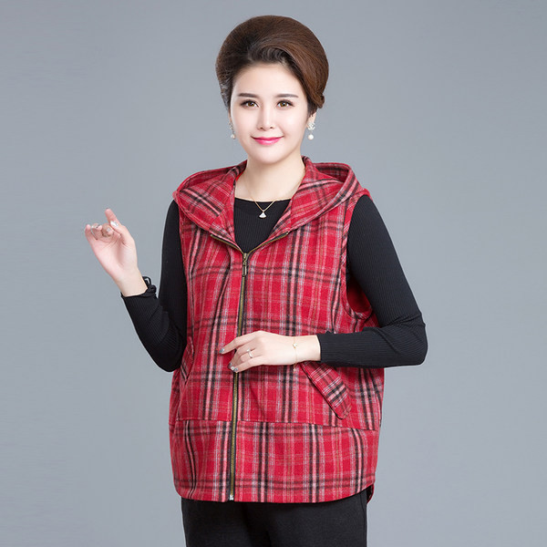 Ležerna ženska vesta s kapuljačom i džepom