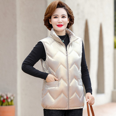 Női mellény cipzárral és zsebbel