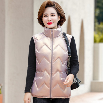 Női mellény cipzárral és zsebbel