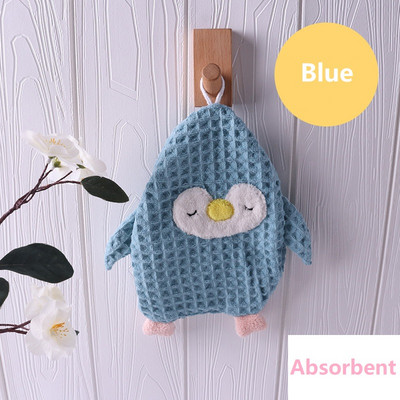 Waffle Slatki crtani pingvin Ručnik za ruke Bijeli mekani djetinjasti Ručnik s dva lica Viseći kuhinjski Krpeni ručnici za čišćenje u kućanstvu