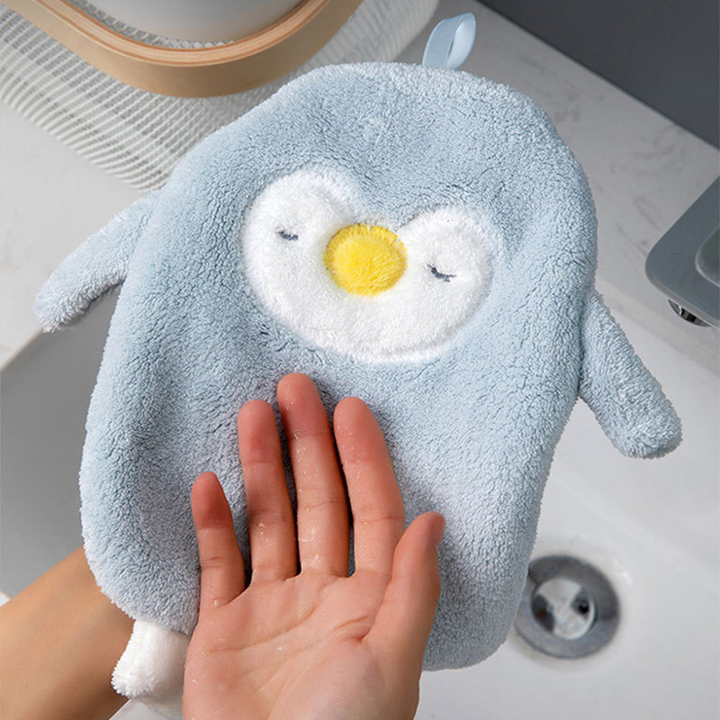 Mieli gyvūnų vaikų darželio rankšluosčiai, vaikų rankšluosčiai, minkšti pliušiniai vaikiški animacinių filmų servetėlės Kabantis vonios rankšluostis vaikams Vonios kambarys