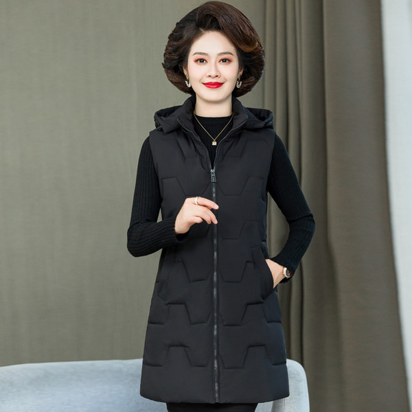 Ležerna ženska vesta s kapuljačom i džepom