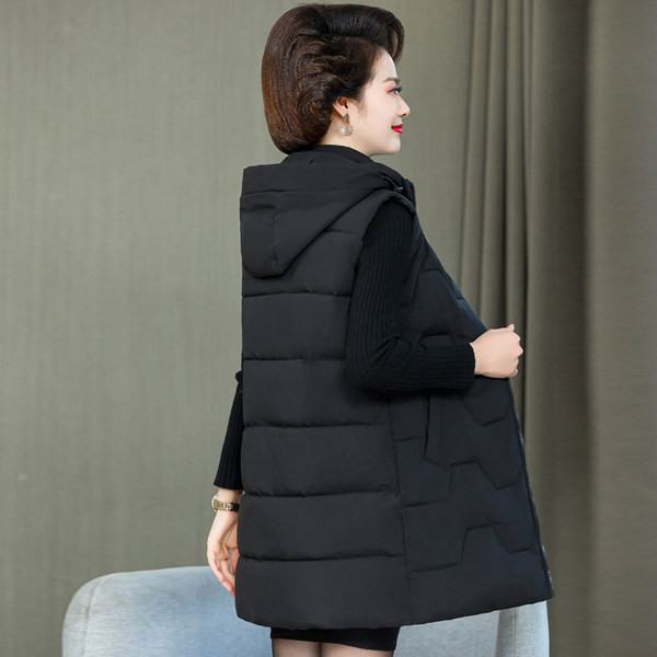 Ležerna ženska vesta s kapuljačom i džepom