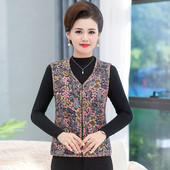 Alkalmi női mellény virágos motívumokkal