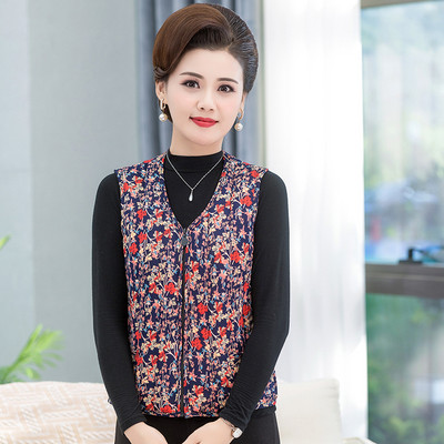 Alkalmi női mellény virágos motívumokkal