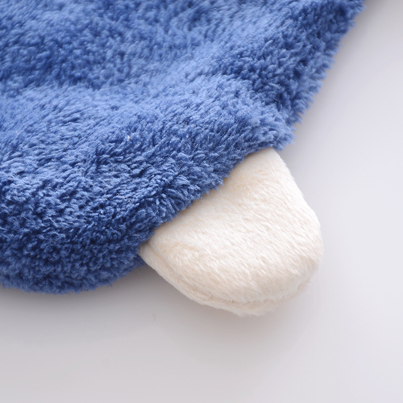 1 buc. Mini prosop de mână suspendabil, prosoape pinguin albastru din desene animate pentru copii, absorbant, cu uscare rapidă, baie, prosop pentru spălat de mână, bucătărie curată