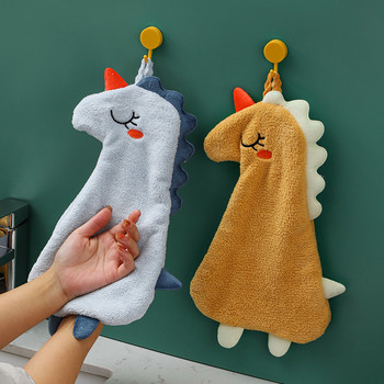 Πορτοκαλί πετσέτα χεριών για το μπάνιο Παιδιά Αγόρια Κρεμαστά κινούμενα σχέδια οικιακής μικροΐνας Χαριτωμένη απορροφητική παχύρρευστη πετσέτα πανί κουζίνας