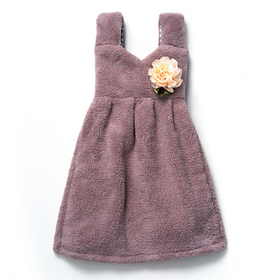 Mielos suknelės formos rankšluostis vaikams, sutirštintas koralinis aksominis minkštas prisilietimas namų virtuvės reikmenys, valymas indų šluoste Vonios rankšluosčiai