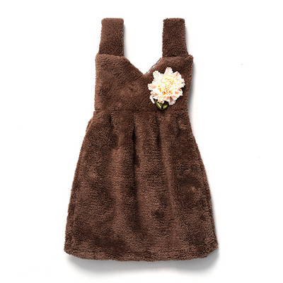 Mielos suknelės formos rankšluostis vaikams, sutirštintas koralinis aksominis minkštas prisilietimas namų virtuvės reikmenys, valymas indų šluoste Vonios rankšluosčiai