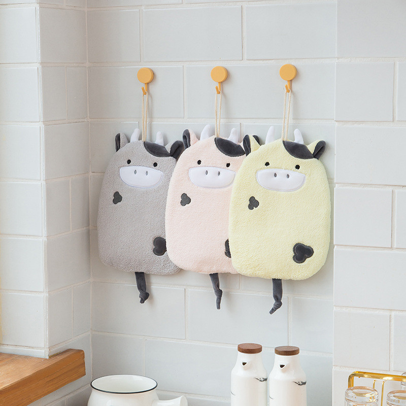 YADA minkštas mielas animacinis karvės rankšluostis buitinių dulkių valymo audinys koralinis aksominis storas sugeriantis, skirtas suaugusiems moterims TW200021