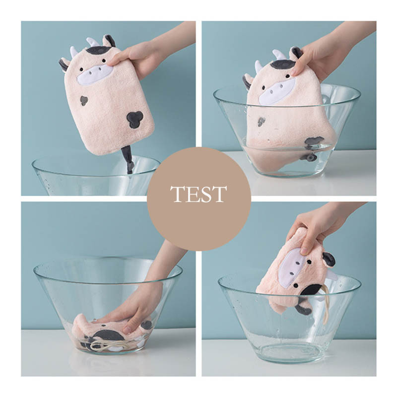 YADA minkštas mielas animacinis karvės rankšluostis buitinių dulkių valymo audinys koralinis aksominis storas sugeriantis, skirtas suaugusiems moterims TW200021