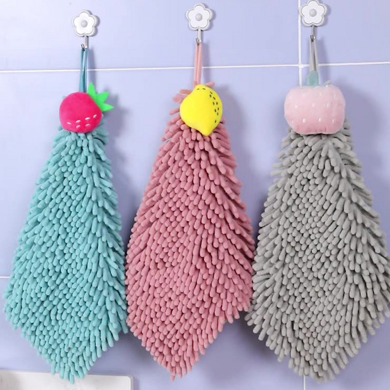 1vnt Mieli minkšti pakabinami rankšluosčiai Juokingi vaisiniai mikropluošto sugeriantys skalbimo šluostės, storos virtuvės vonios rankšluosčiai suaugusiems vaikams