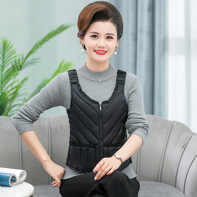 Moteriška žieminė liemenė su užtrauktuku ir kišene