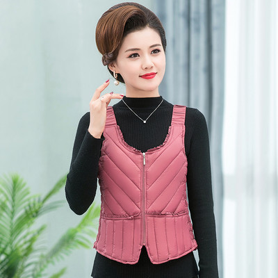 Moteriška žieminė liemenė su užtrauktuku ir kišene