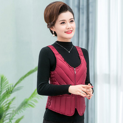 Moteriška žieminė liemenė su užtrauktuku ir kišene