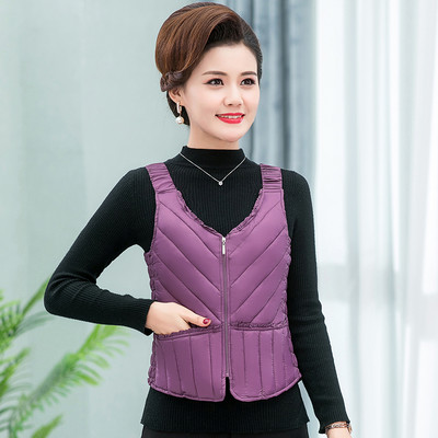 Moteriška žieminė liemenė su užtrauktuku ir kišene