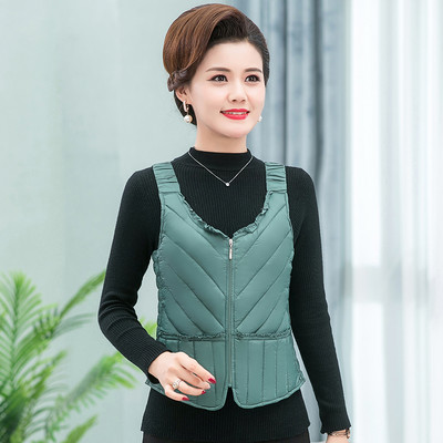 Moteriška žieminė liemenė su užtrauktuku ir kišene