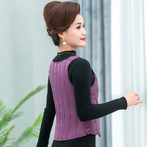 Moteriška žieminė liemenė su užtrauktuku ir kišene