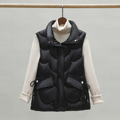 Vestă fashion cu buzunar și șireturi model nou pentru femei