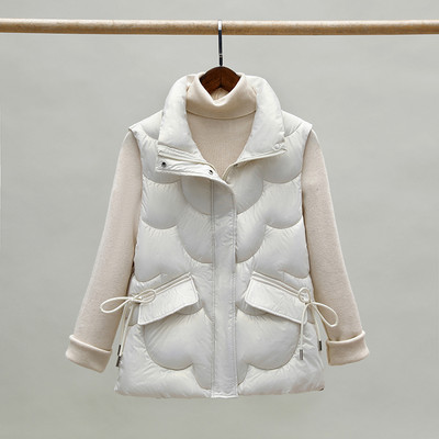 Vestă fashion cu buzunar și șireturi model nou pentru femei