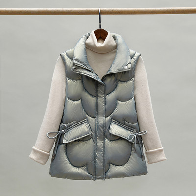 Vestă fashion cu buzunar și șireturi model nou pentru femei