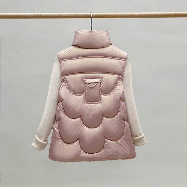 Vestă fashion cu buzunar și șireturi model nou pentru femei