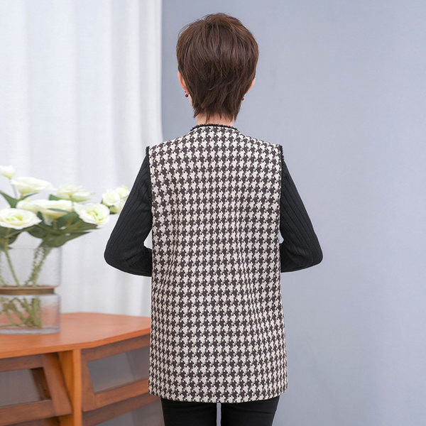 Ležeran ženski prsluk na gumbe - dvije boje