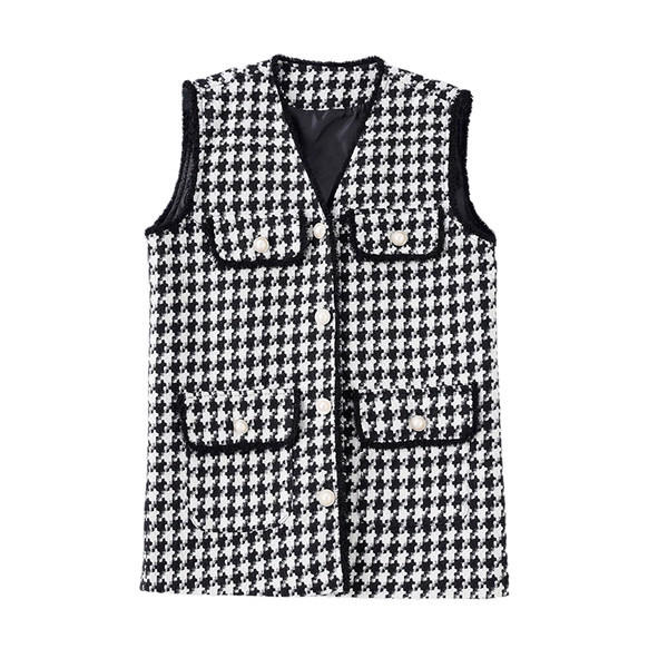 Ležeran ženski prsluk na gumbe - dvije boje