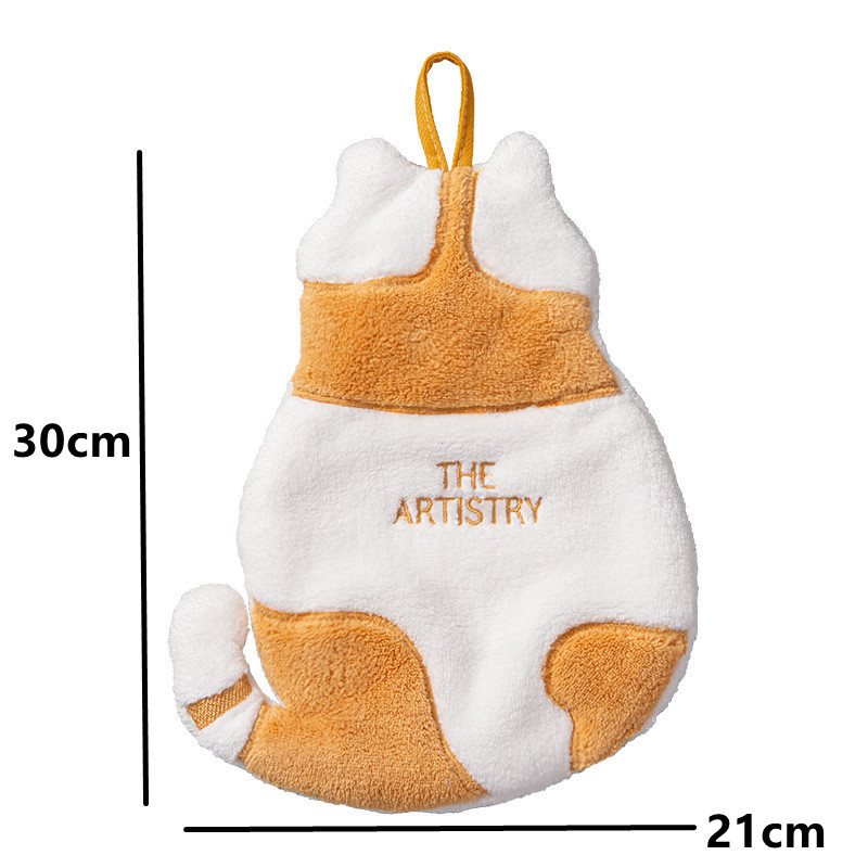 Kuhinjski ručnik u obliku slatke mačke Brzo sušeći maramica od mikrovlakana Viseći upijajući kvadratni slatki ručnik za ruke